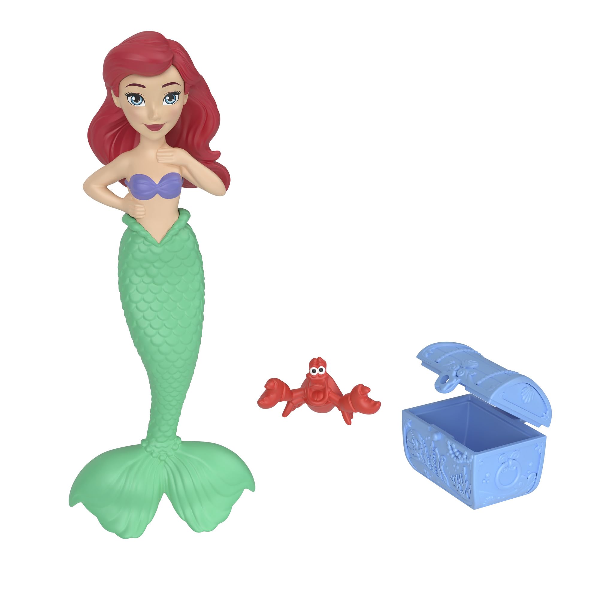 Disney Princess Toys, Ariel Mermaid Small Doll with Sebastian